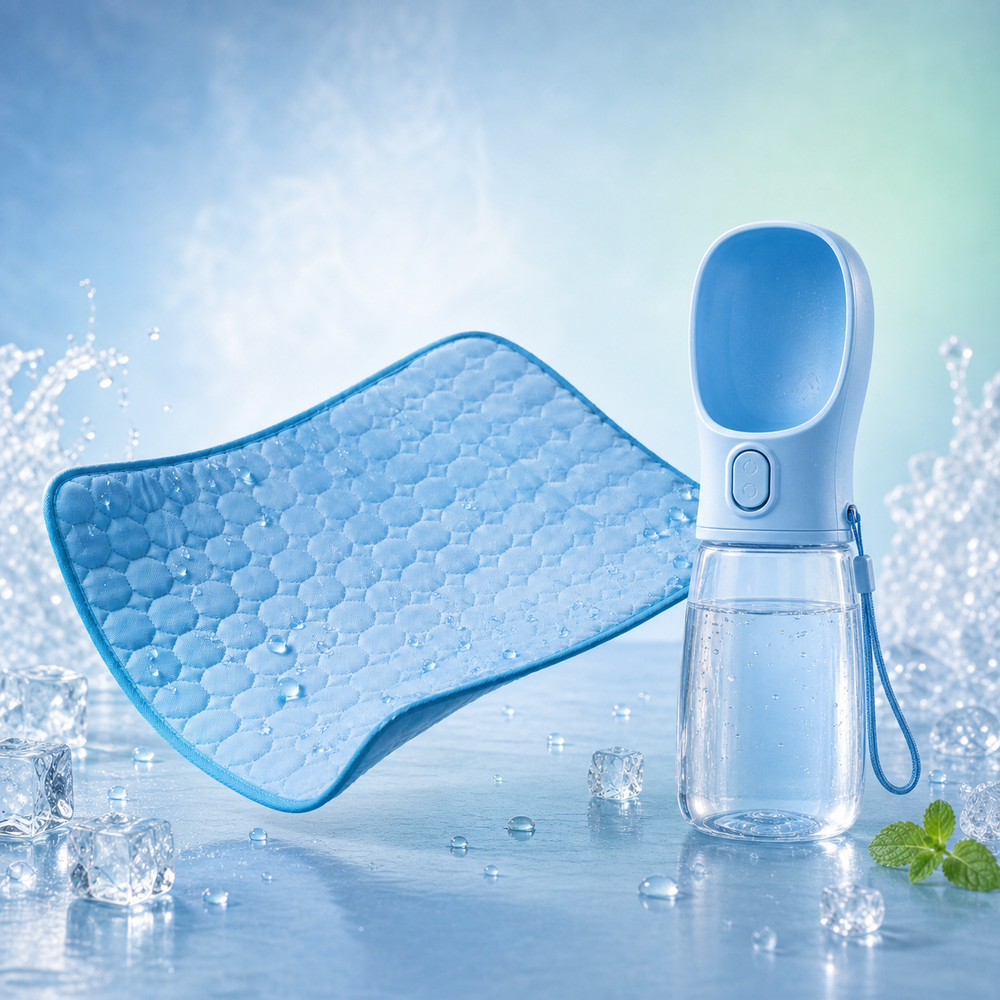 Pack Canicule - Tapis Gel (taille au choix) + Gourde Nomade
