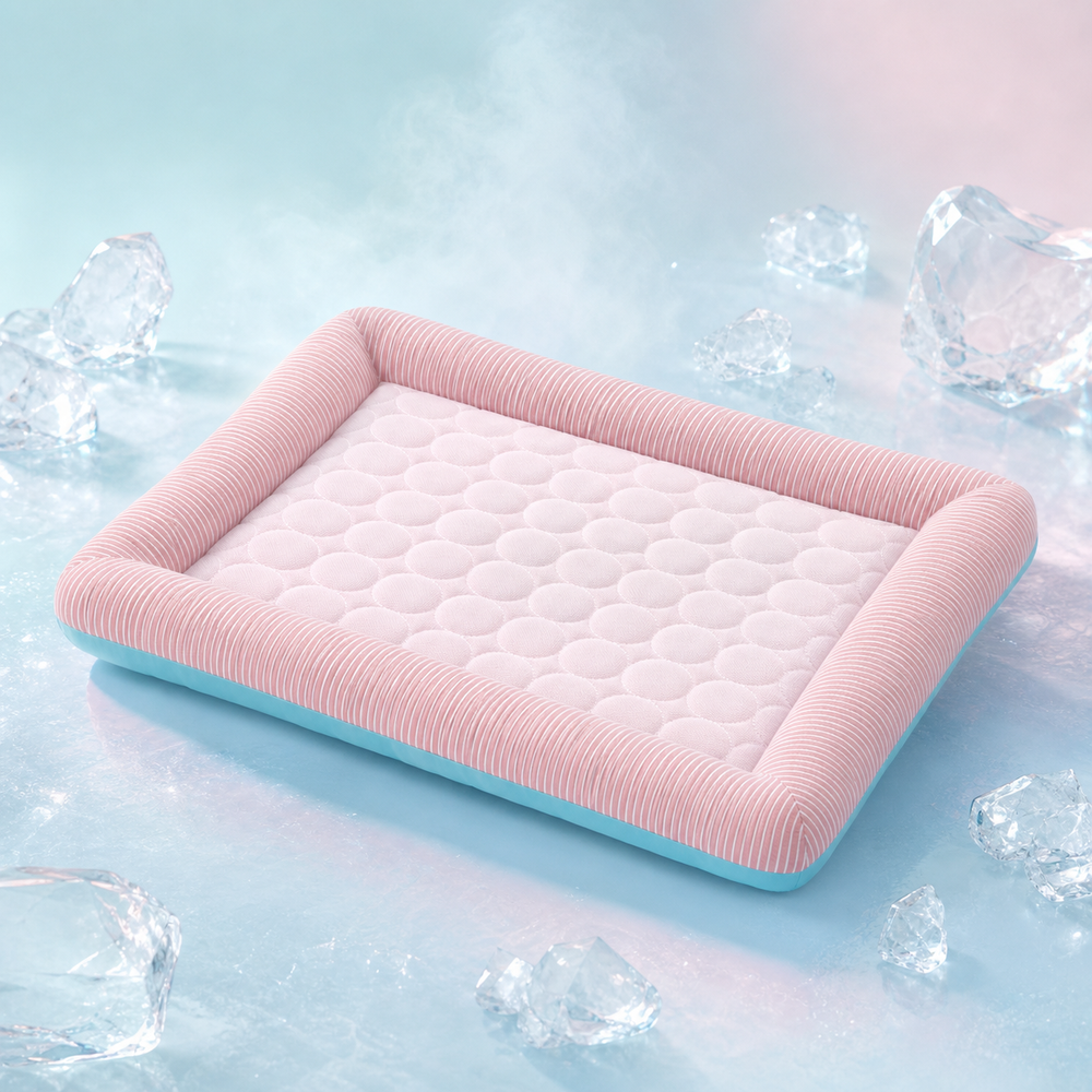 Lit rafraîchissant Ice Silk rose vraie forme Patte Fraîche